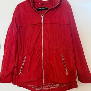 Karl Lagerfeld Vibrant Red Utility Jacket